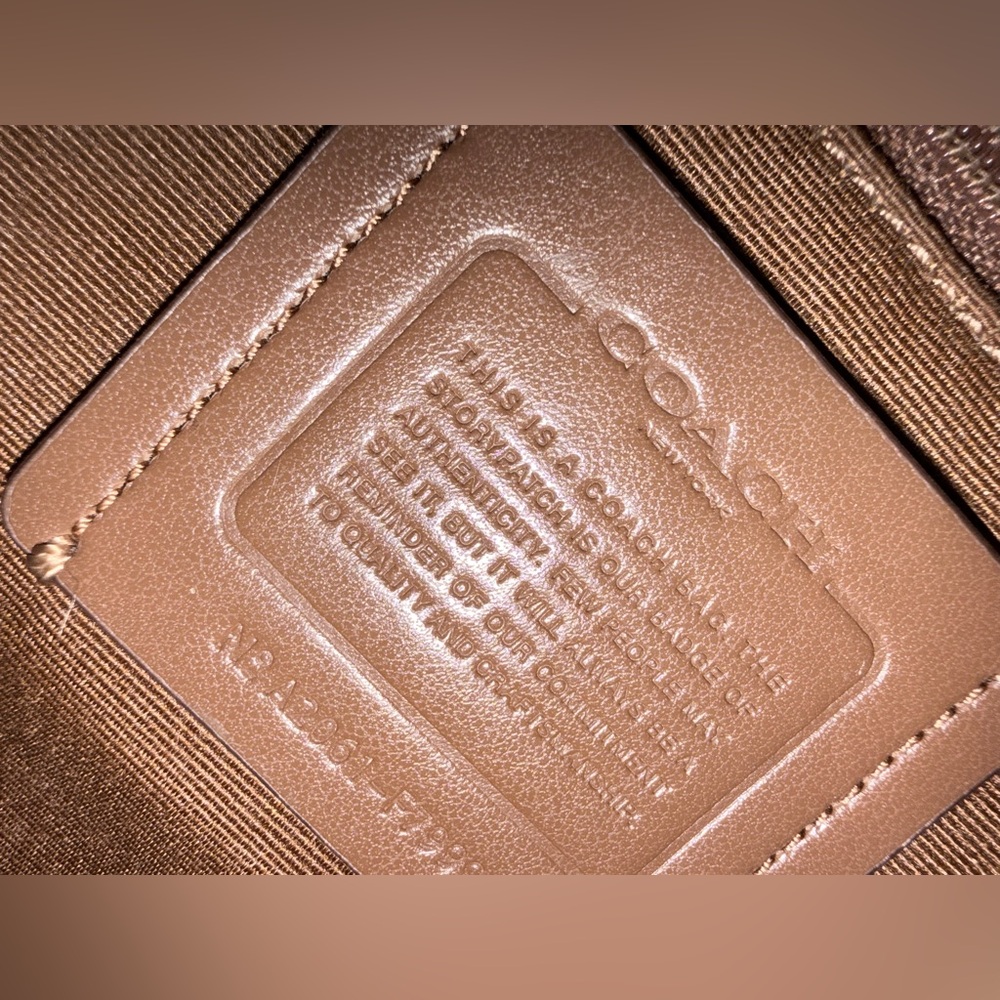 COACH Signature Canvas and Leather Shoulder Bag in Charcoal - Picture 4 of 7